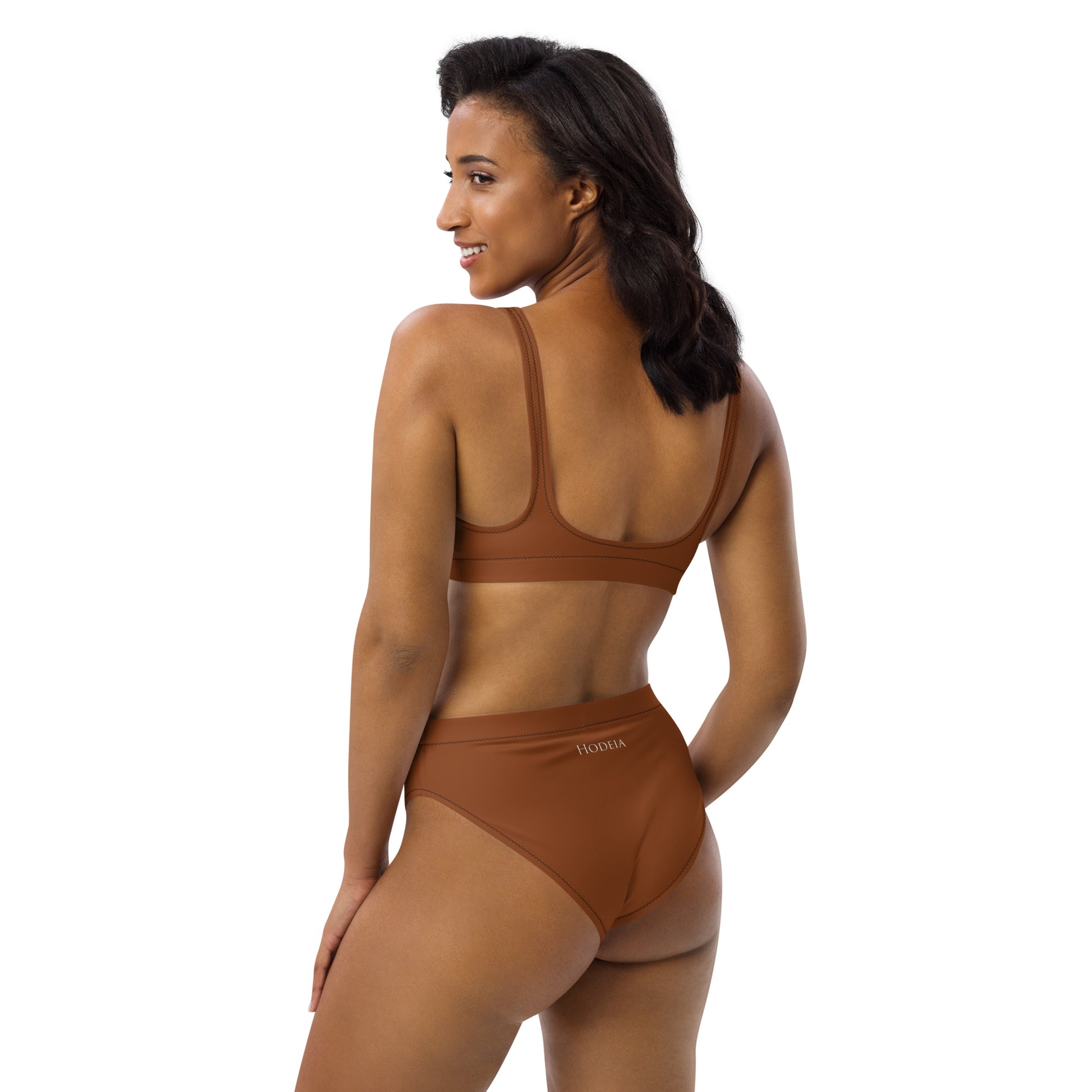 Vue de dos du Bikini Uhabia - coloris caramel