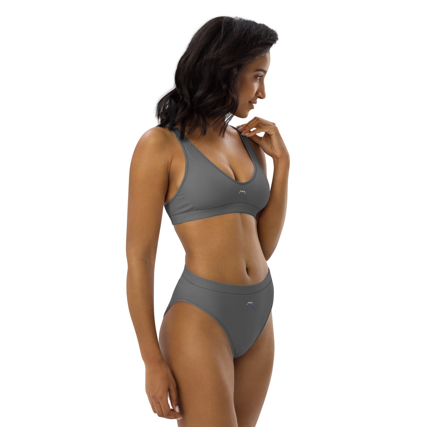 Vue de côté du Bikini Uhabia - coloris gris