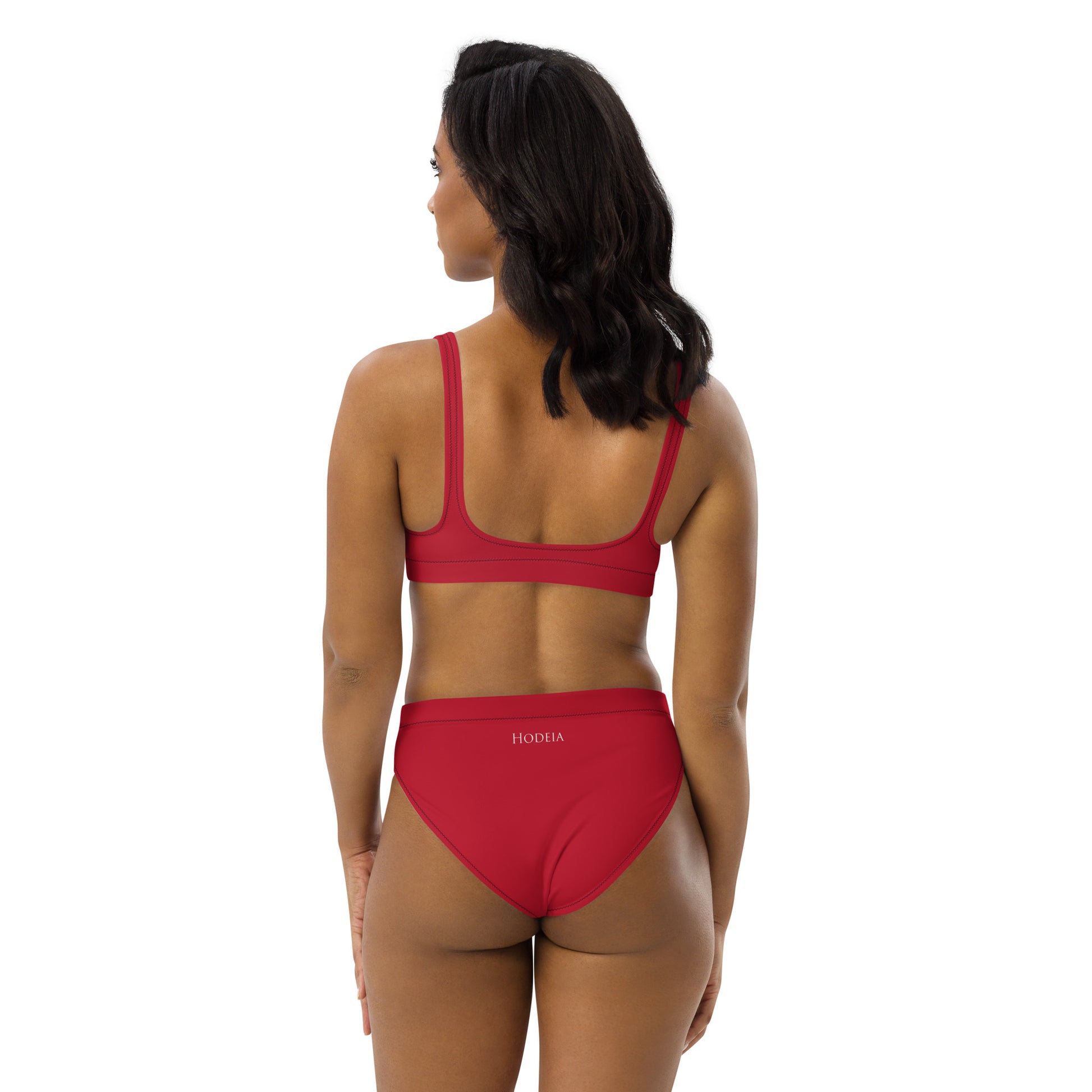 Vue de dos du Bikini Uhabia - coloris rouge foncé