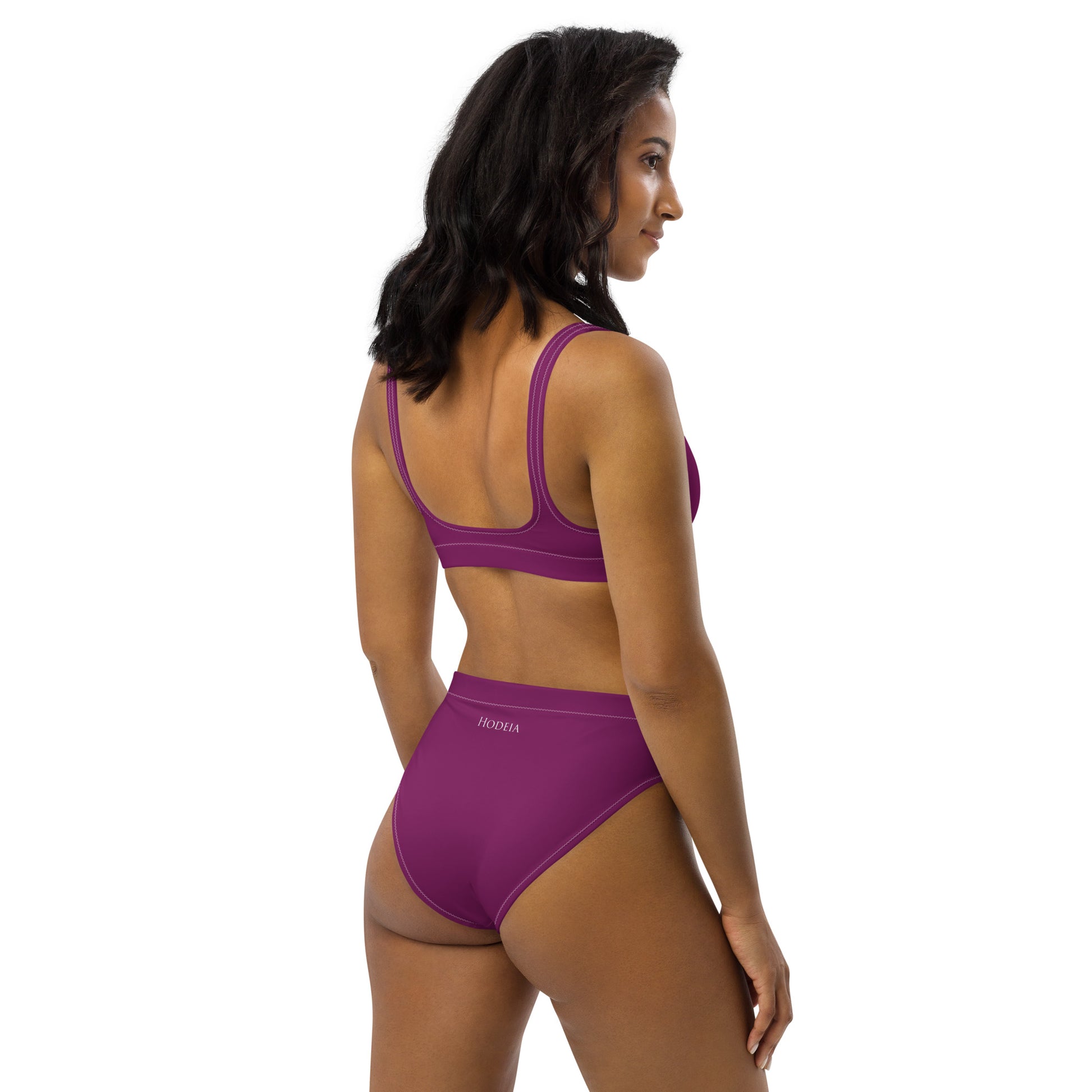 Vue de dos du Bikini Uhabia - coloris mauve foncé