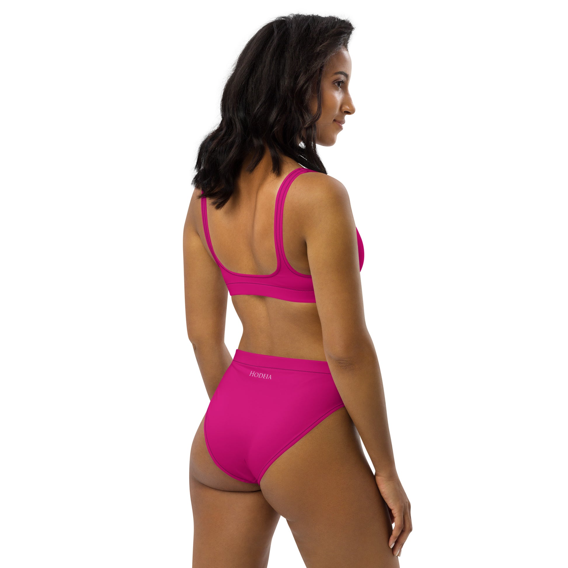 Vue de dos du Bikini Uhabia - coloris fuchsia