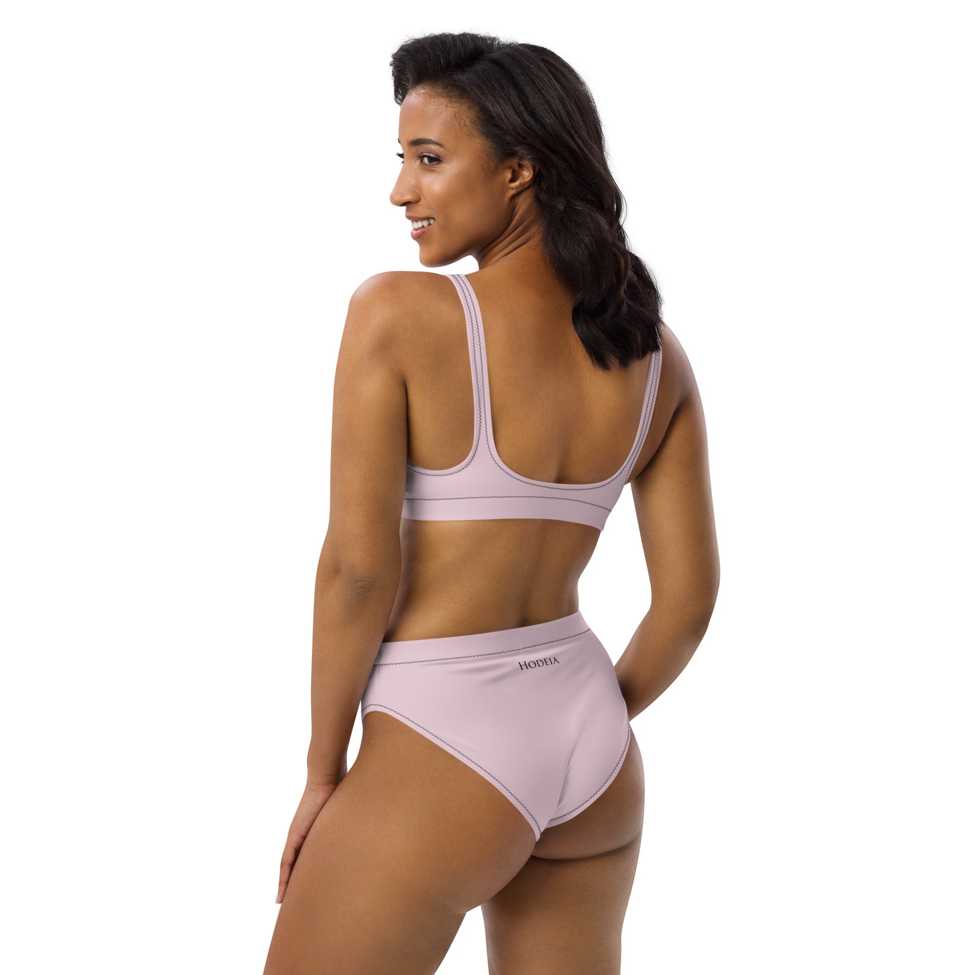 Vue de dos du Bikini Uhabia - coloris pale pink
