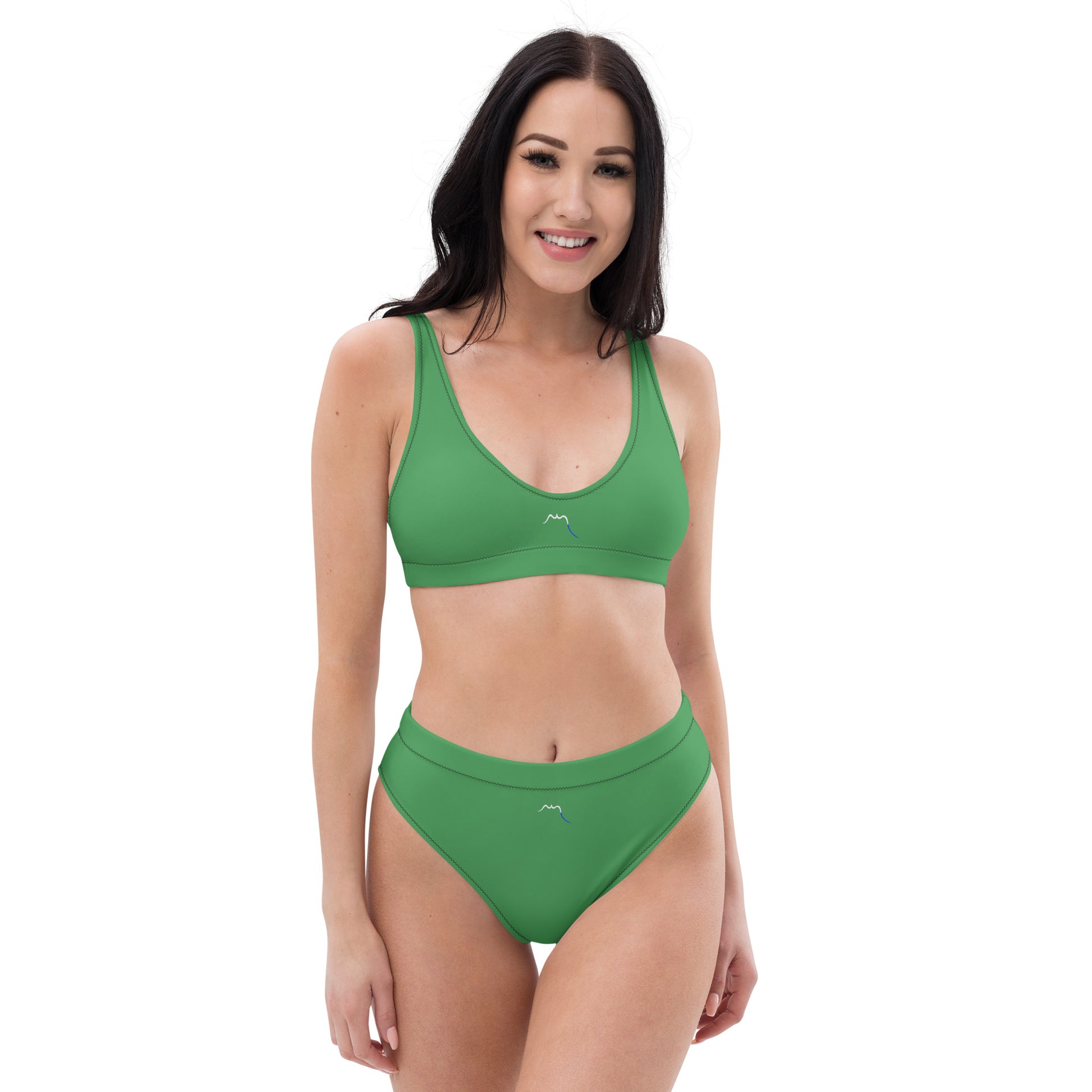 Vue de face du Bikini Uhabia - coloris vert clair