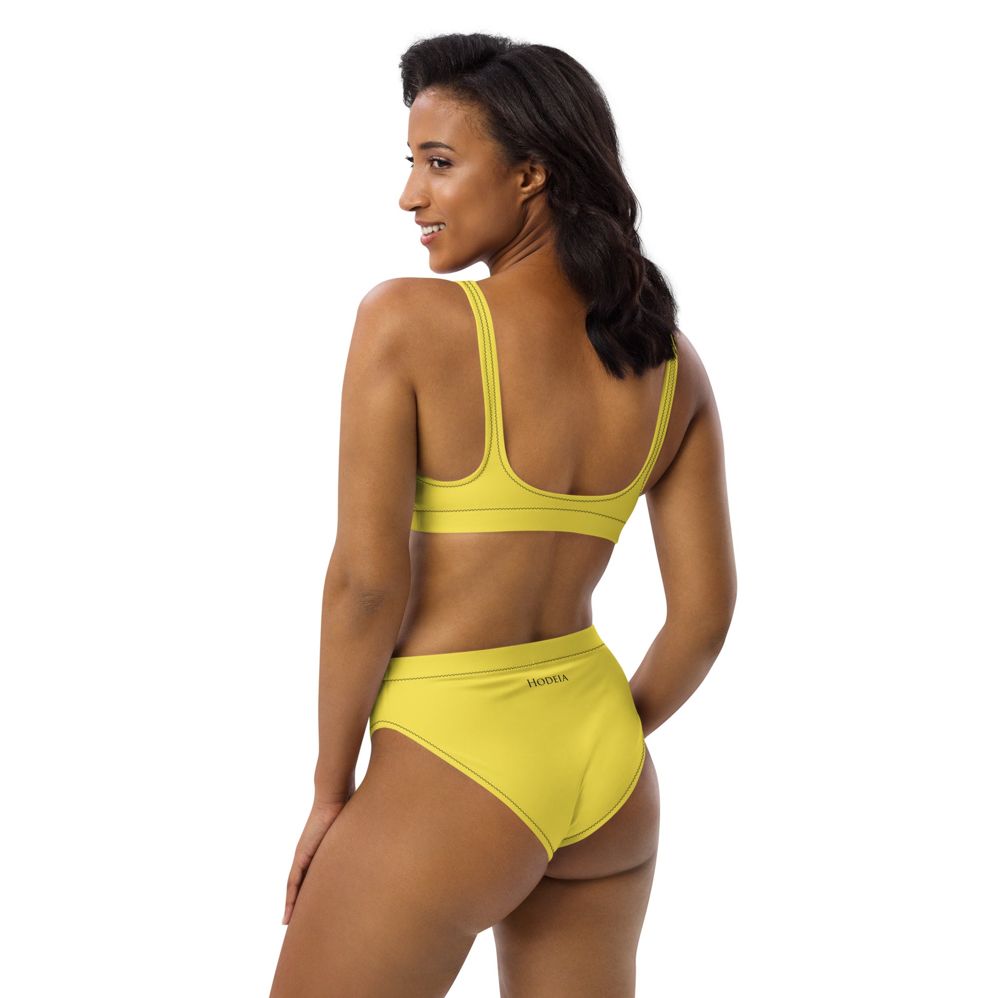 Vue de dos du Bikini Uhabia - coloris jaune pâle