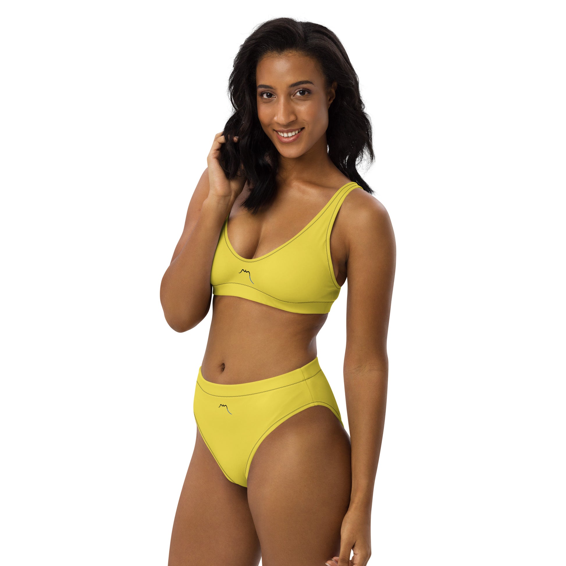Vue de côté du Bikini Uhabia - coloris jaune pâle