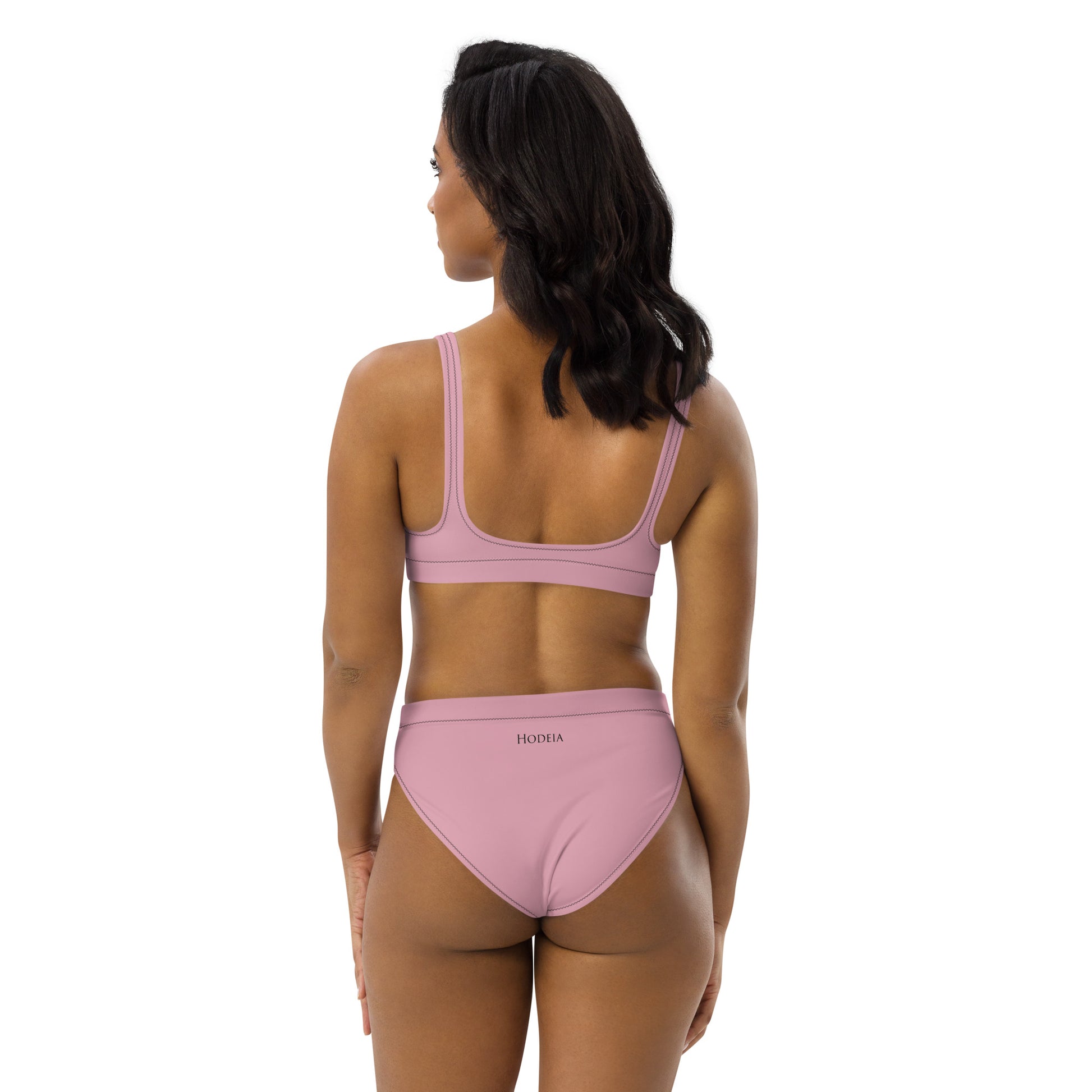 Vue de dos du Bikini Uhabia - coloris vieux rose