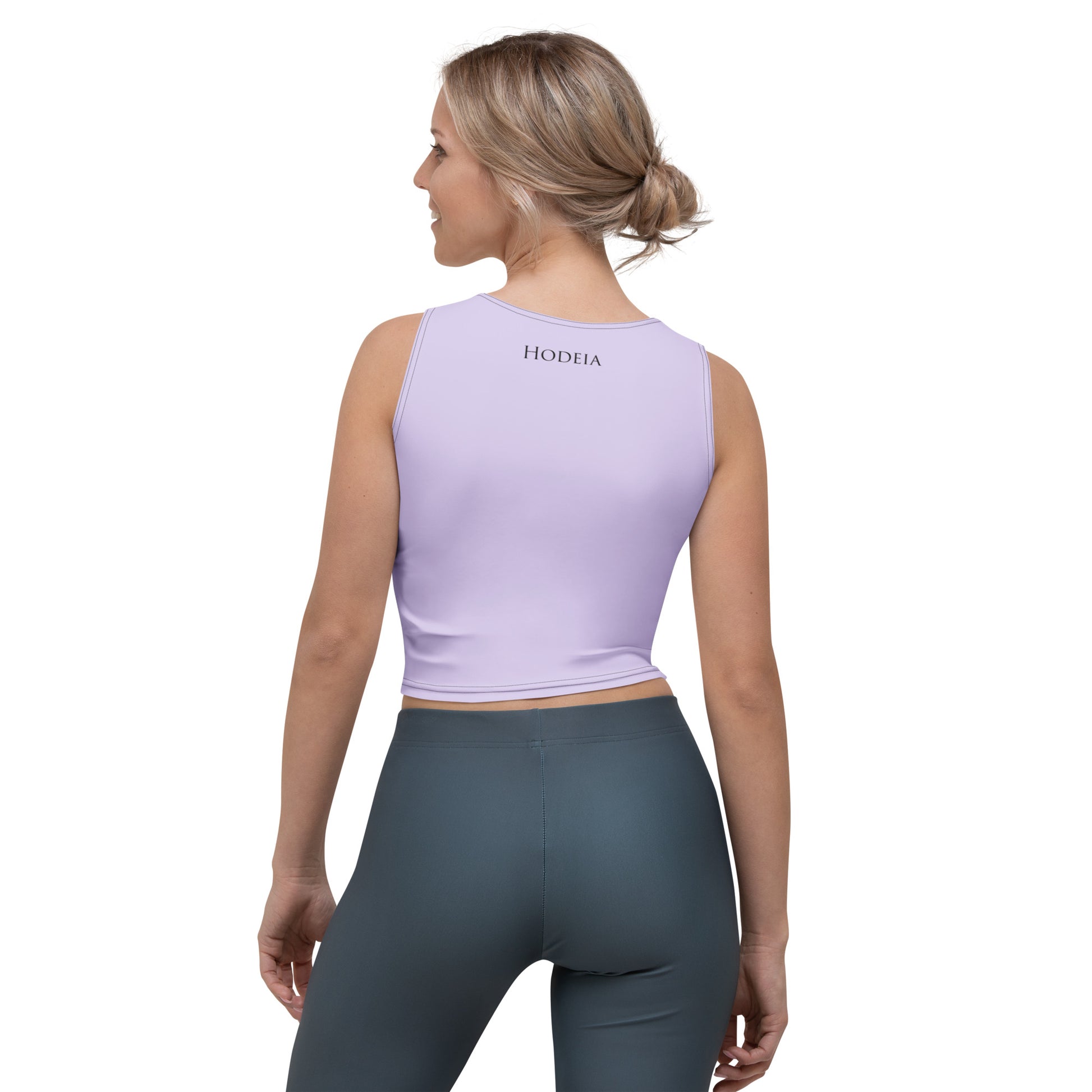Vue de dos du Crop-Top Yesa - coloris mauve clair