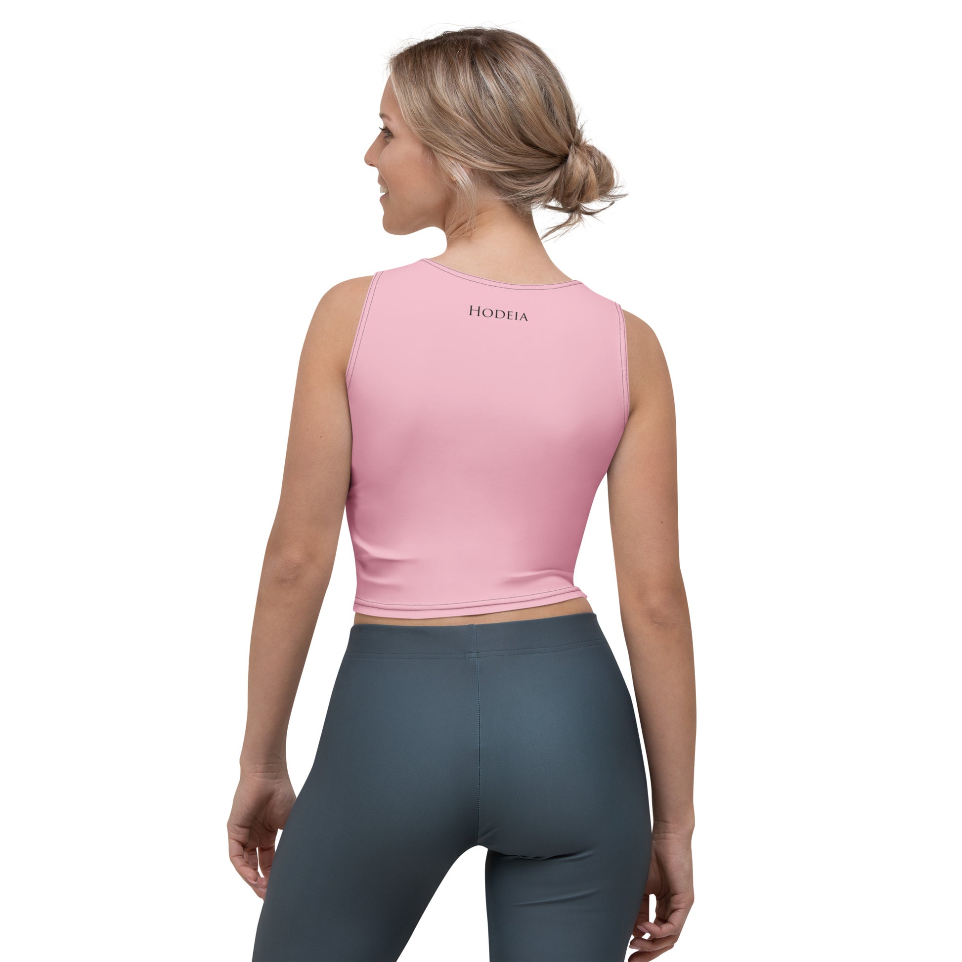 Vue de dos du Crop-Top Yesa - coloris rose
