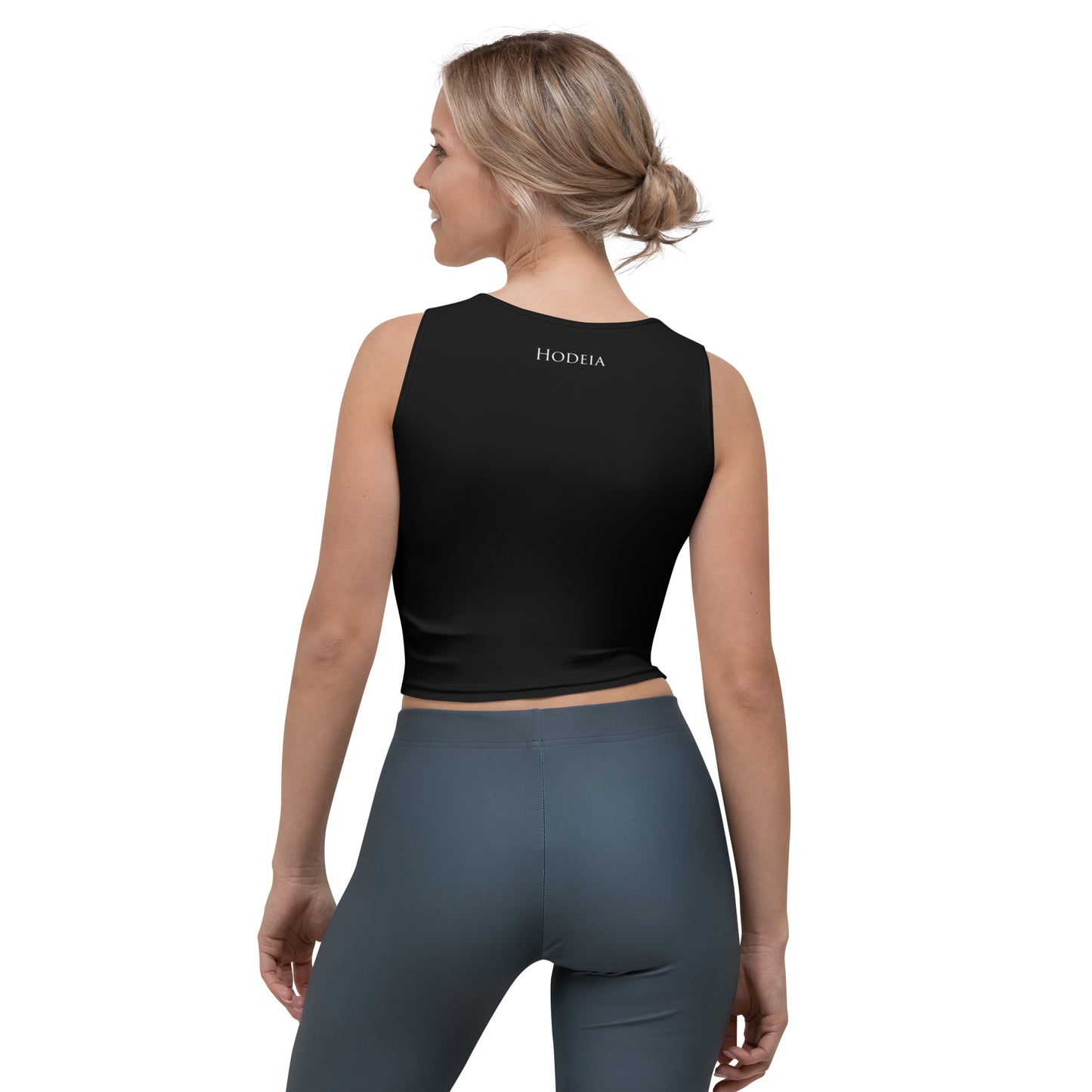 Vue de dos du Crop-Top Yesa - coloris noir
