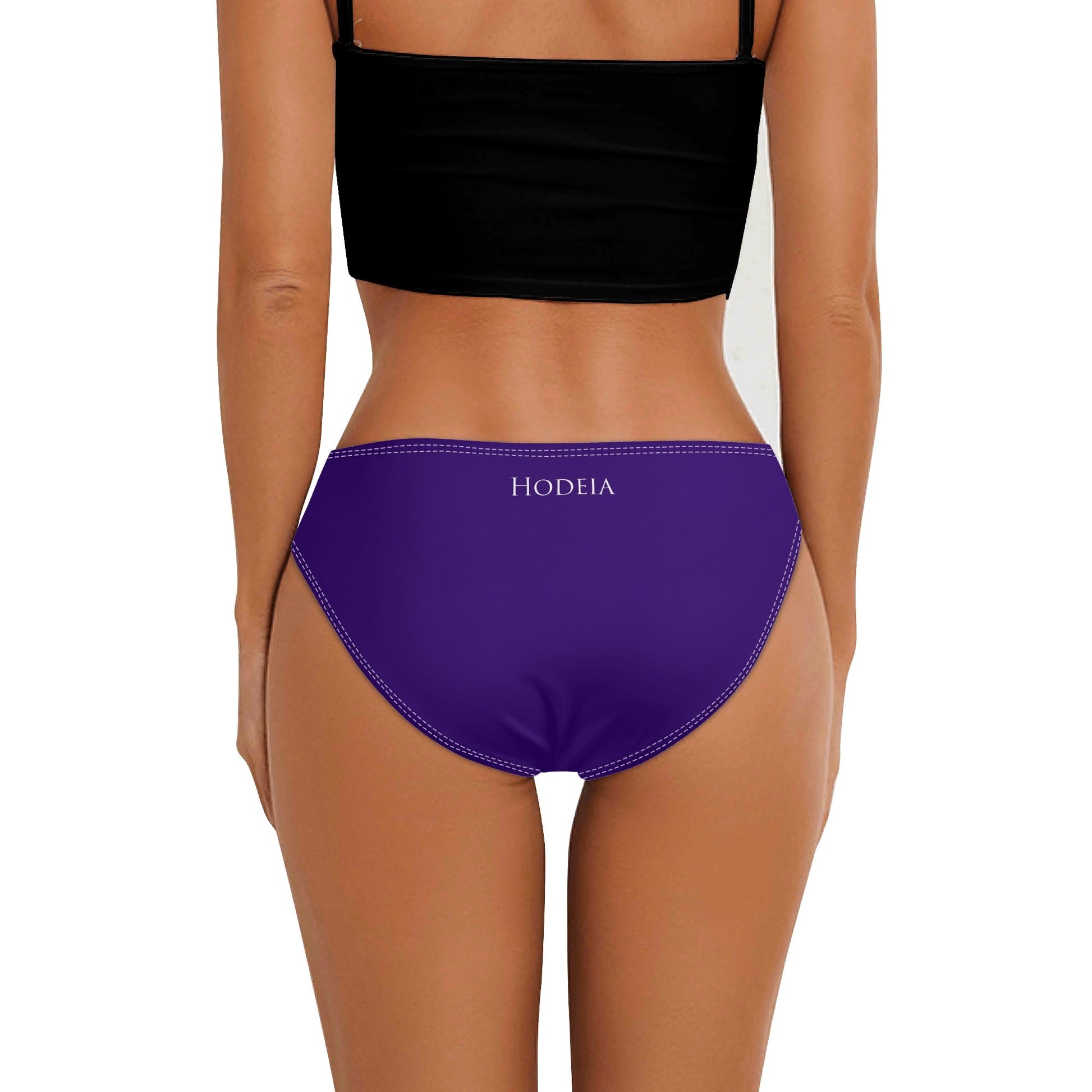 Vue de dos de la Culotte Elaia - coloris bleu mauve