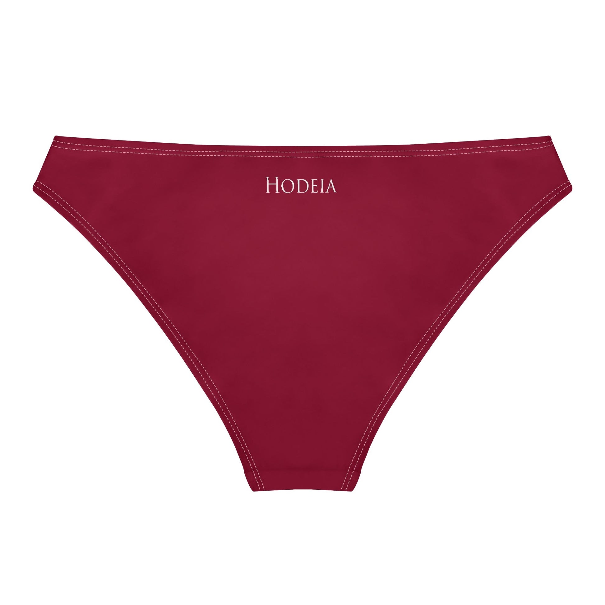 Vue de dos à plat de la Culotte Elaia - coloris bordeaux mauve