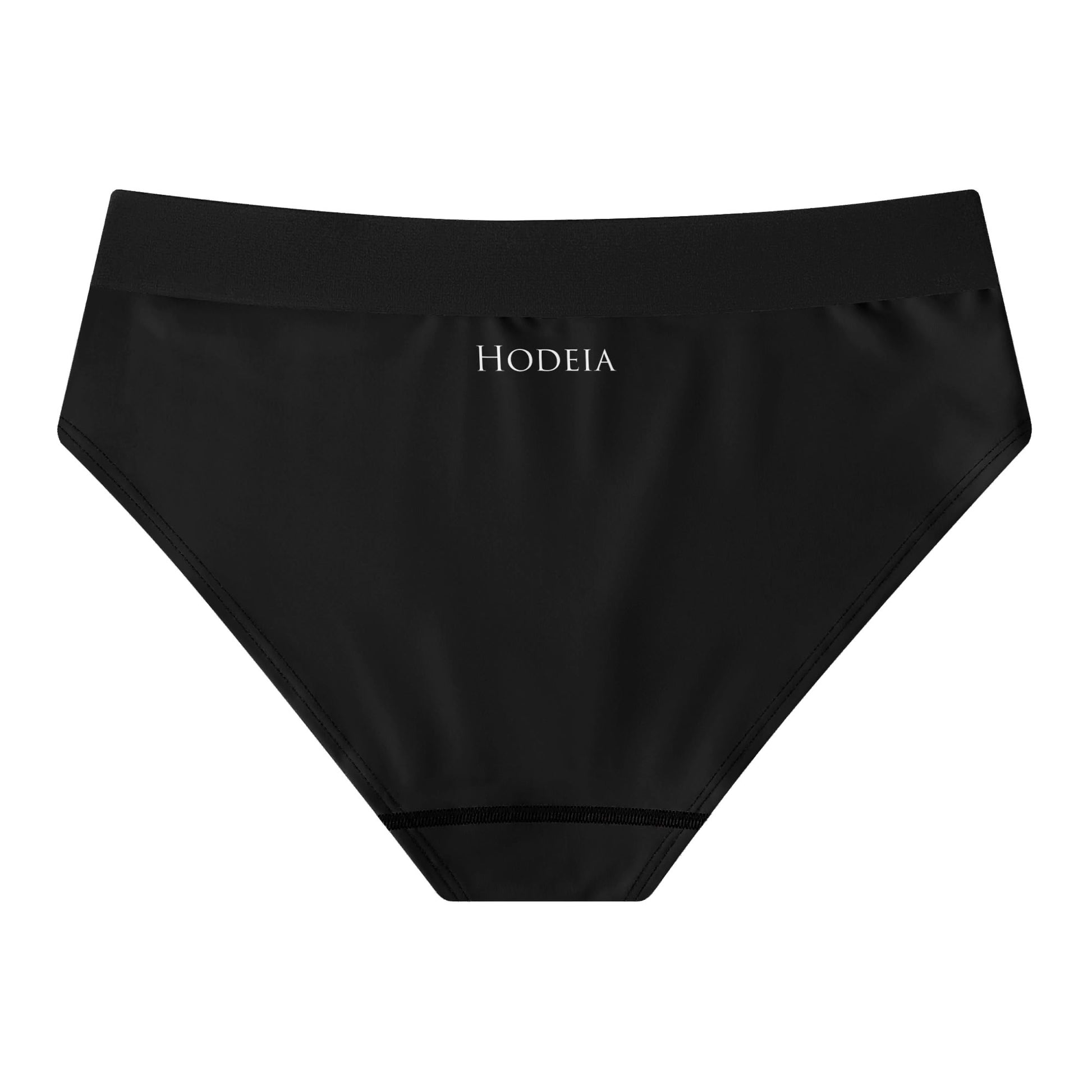 Vue de dos à plat de la Culotte Elaia Taille Haute - coloris noir