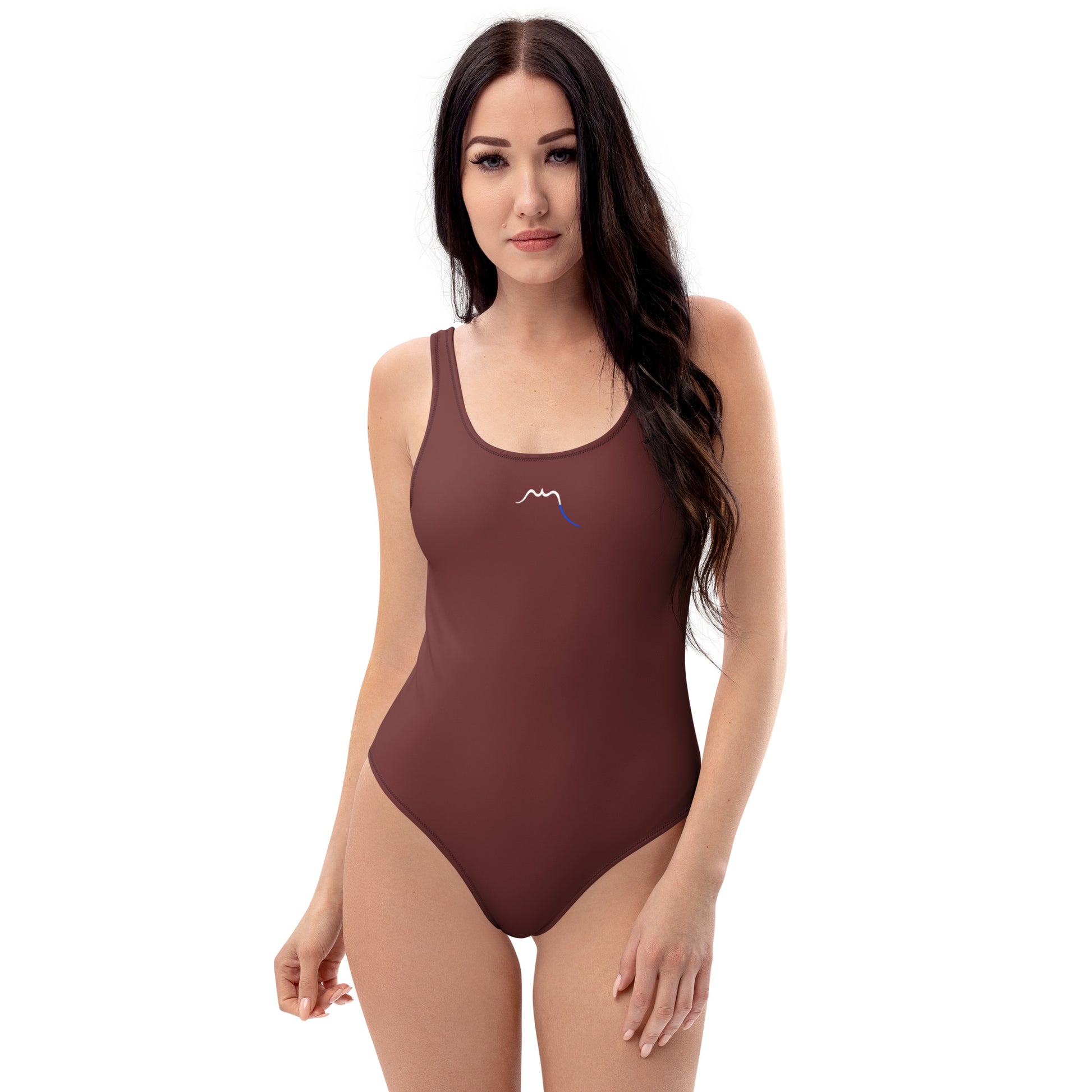 Vue de face du Monokini Milady - coloris chocolat