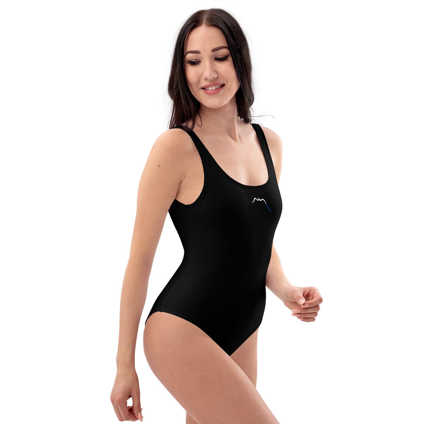 Vue de côté du Monokini Milady - coloris noir