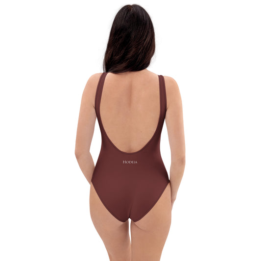 Vue de dos du Monokini Milady - coloris chocolat