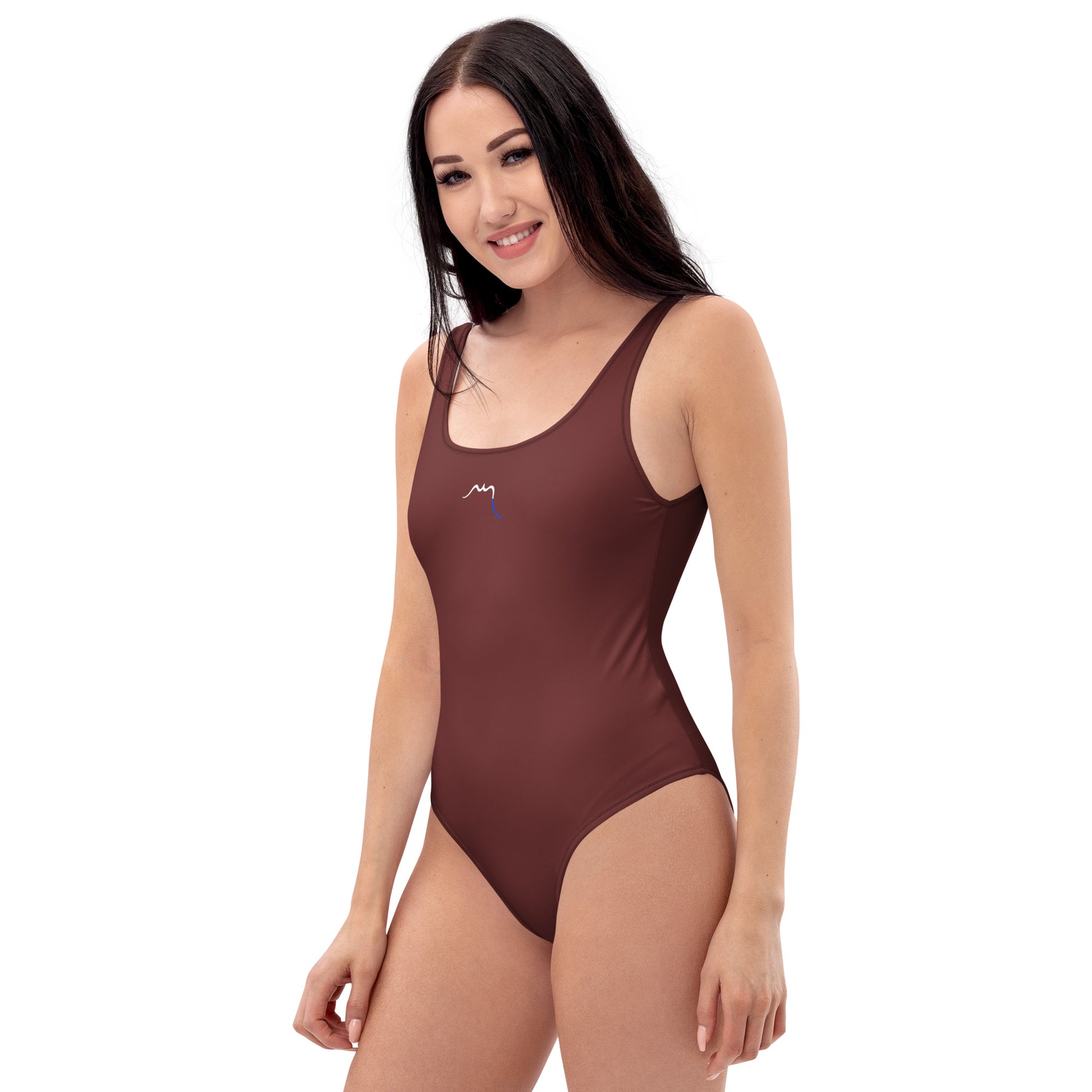 Vue de face du Monokini Milady - coloris chocolat