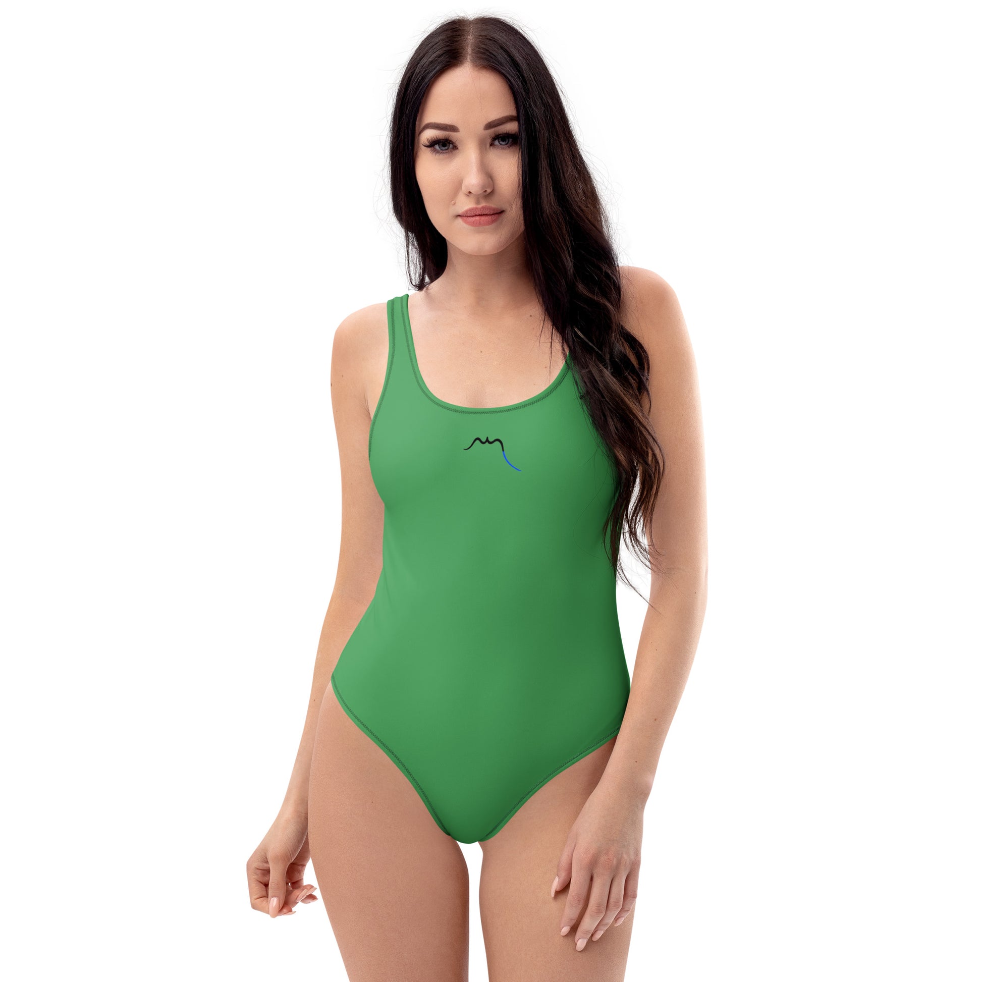 Vue de face du Monokini Milady - coloris vert clair