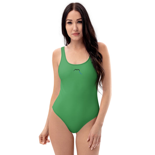 Vue de face du Monokini Milady - coloris vert clair
