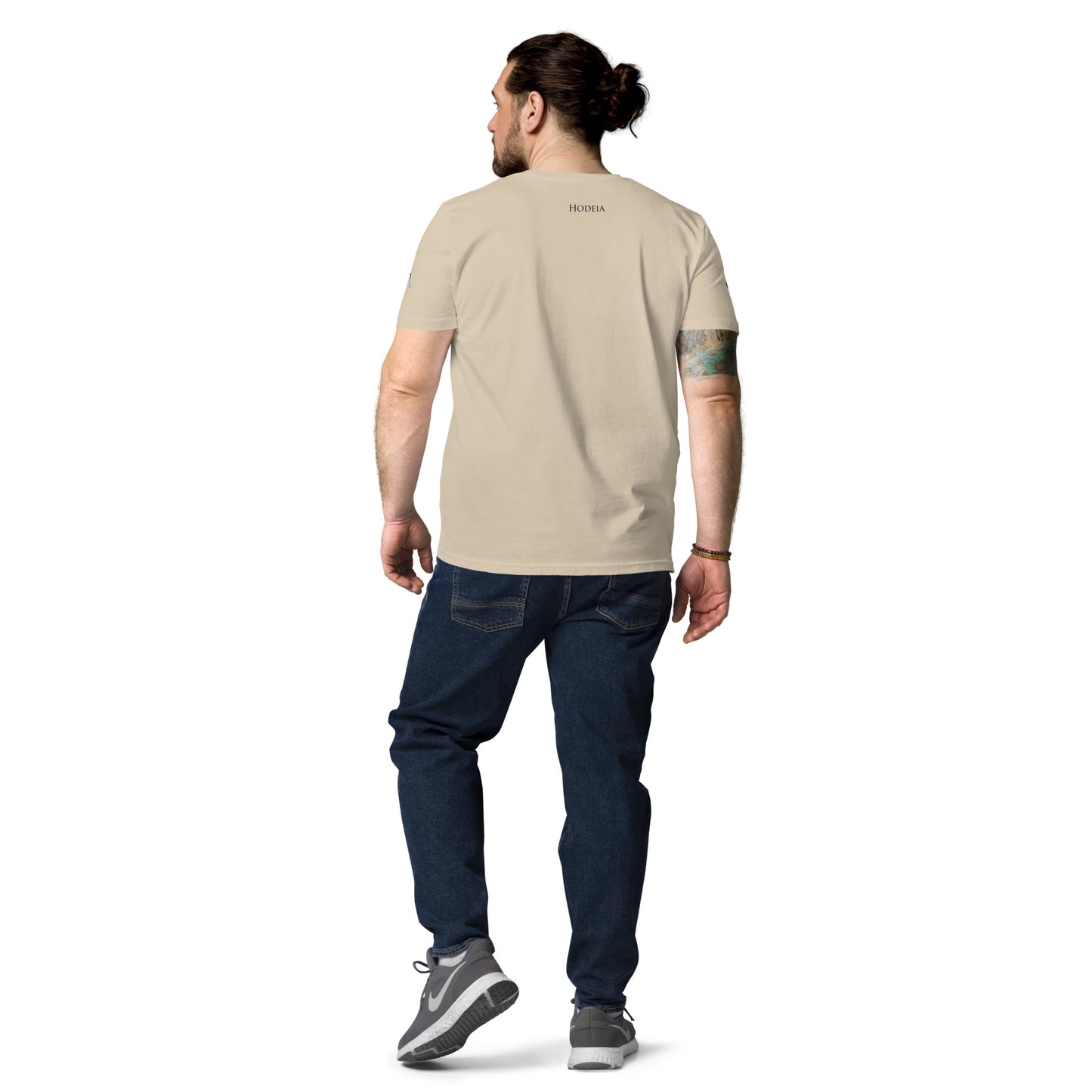 Vue de dos du T-shirt 100% Coton Bio Bardenas - coloris beige clair