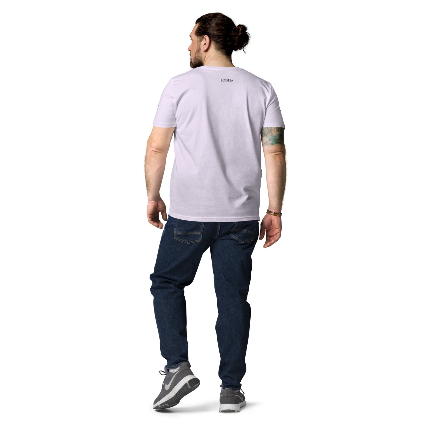 Vue de dos du T-shirt 100% Coton Bio Bardenas - coloris orchidée