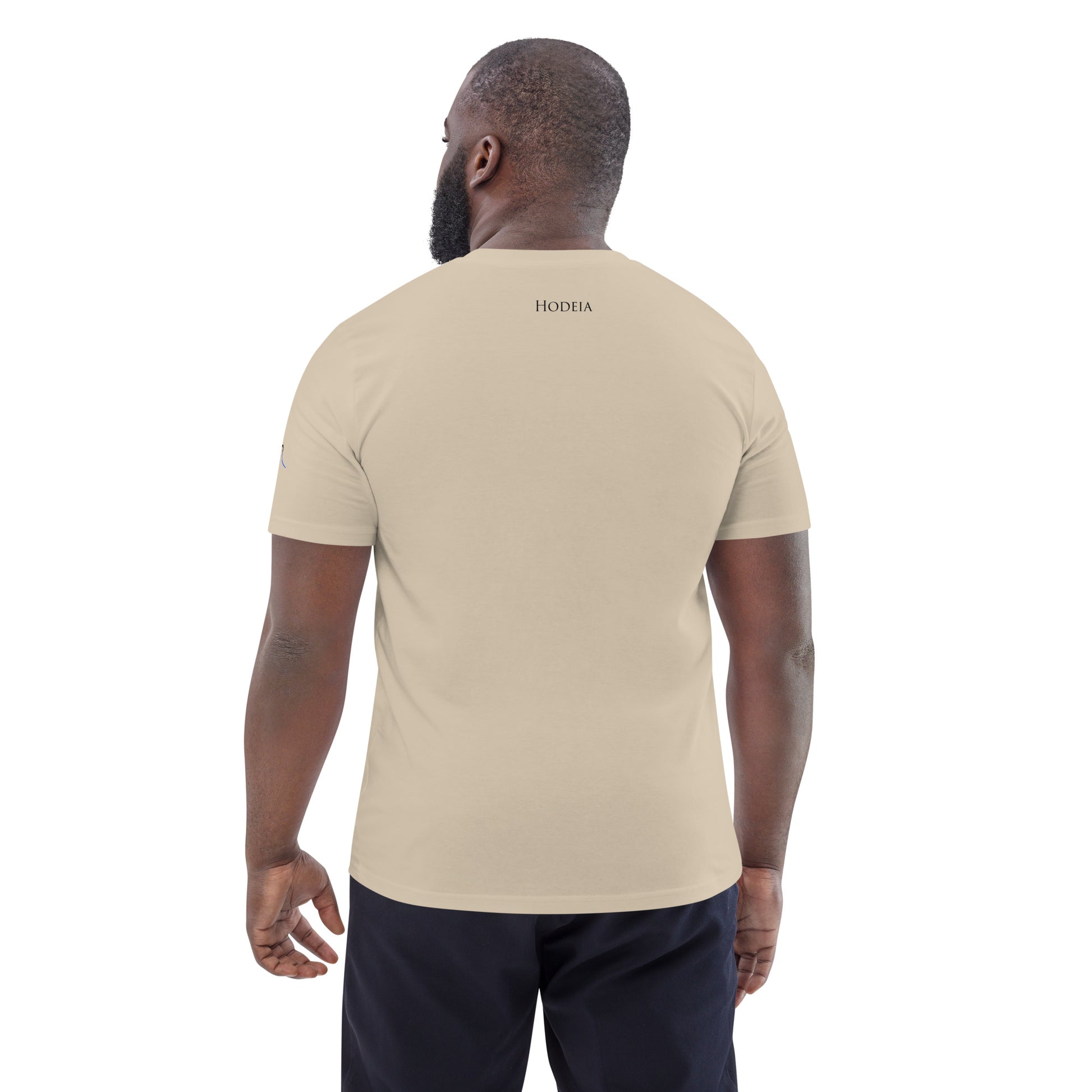 Vue de dos du T-shirt 100% Coton Bio Falaise - coloris beige clair