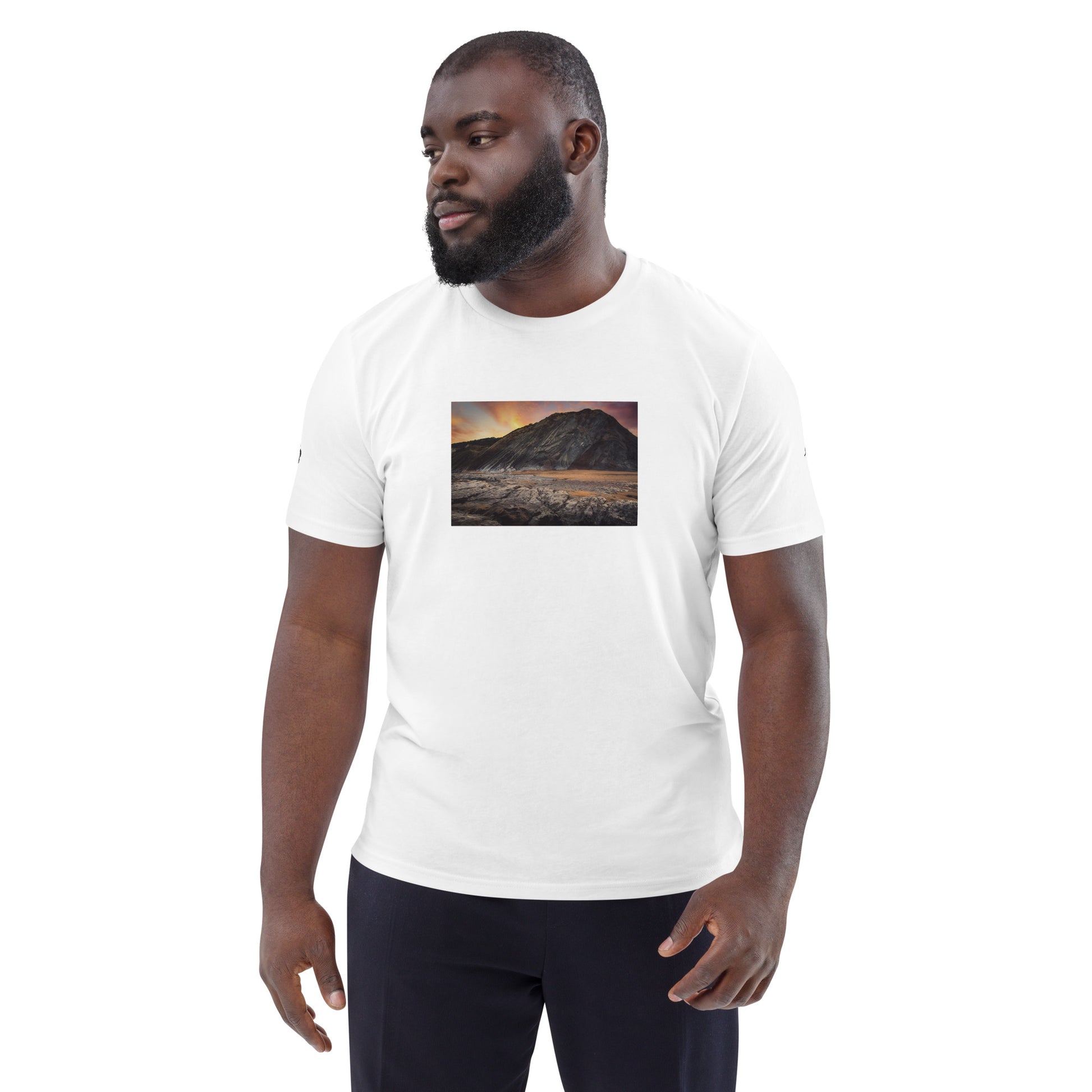 Vue de face du T-shirt 100% Coton Bio Falaise - coloris  blanc