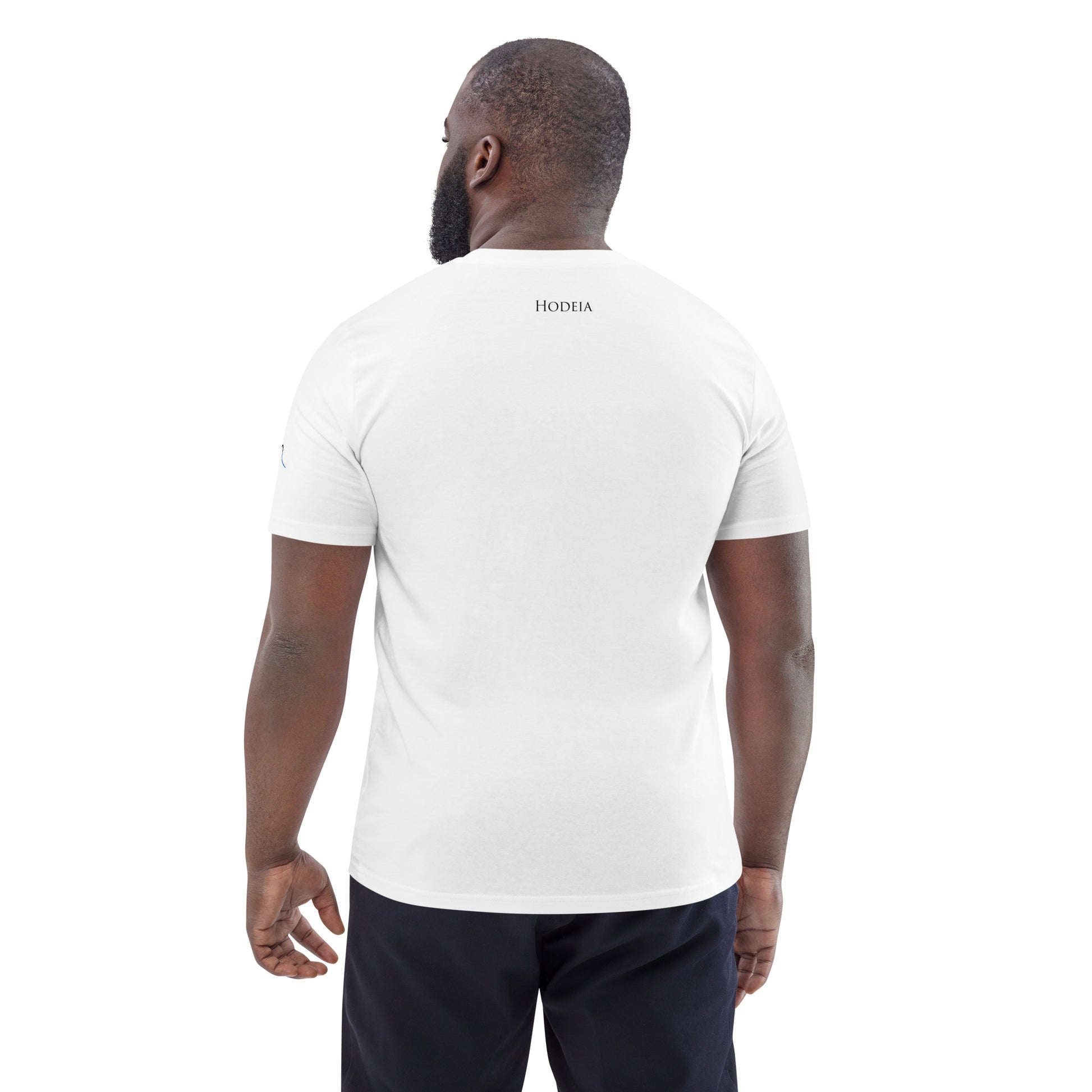 Vue de dos du T-shirt 100% Coton Bio Falaise - coloris blanc