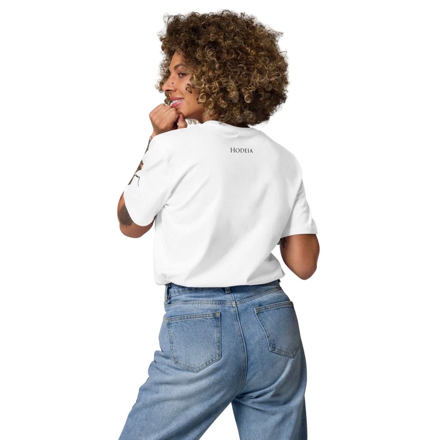 Vue de dos du t-shirt 100% coton biologique CDT - coloris blanc
