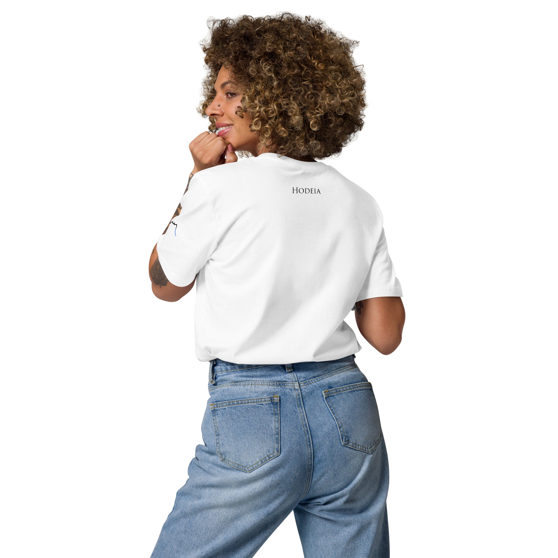 Vue de dos du t-shirt 100% coton biologique CDT - coloris blanc