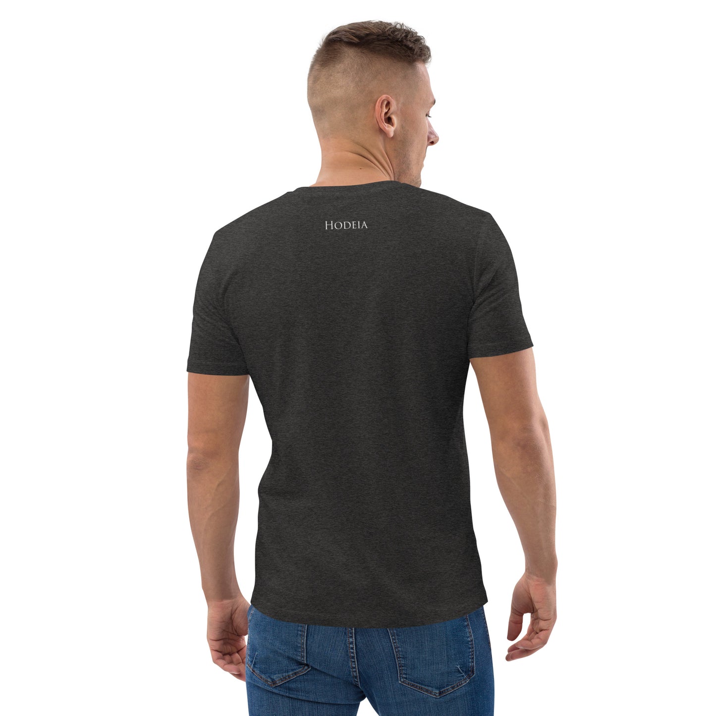 Vue de dos du t-shirt 100% coton biologique CDT - coloris gris foncé chiné