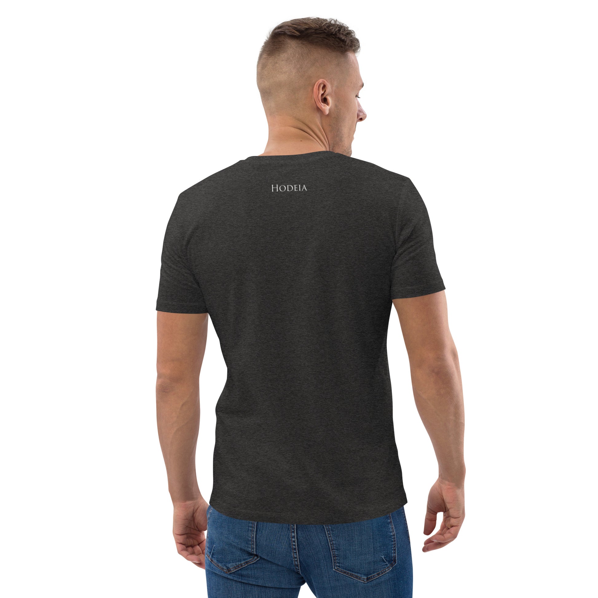 Vue de dos du t-shirt 100% coton biologique CDT - coloris gris foncé chiné