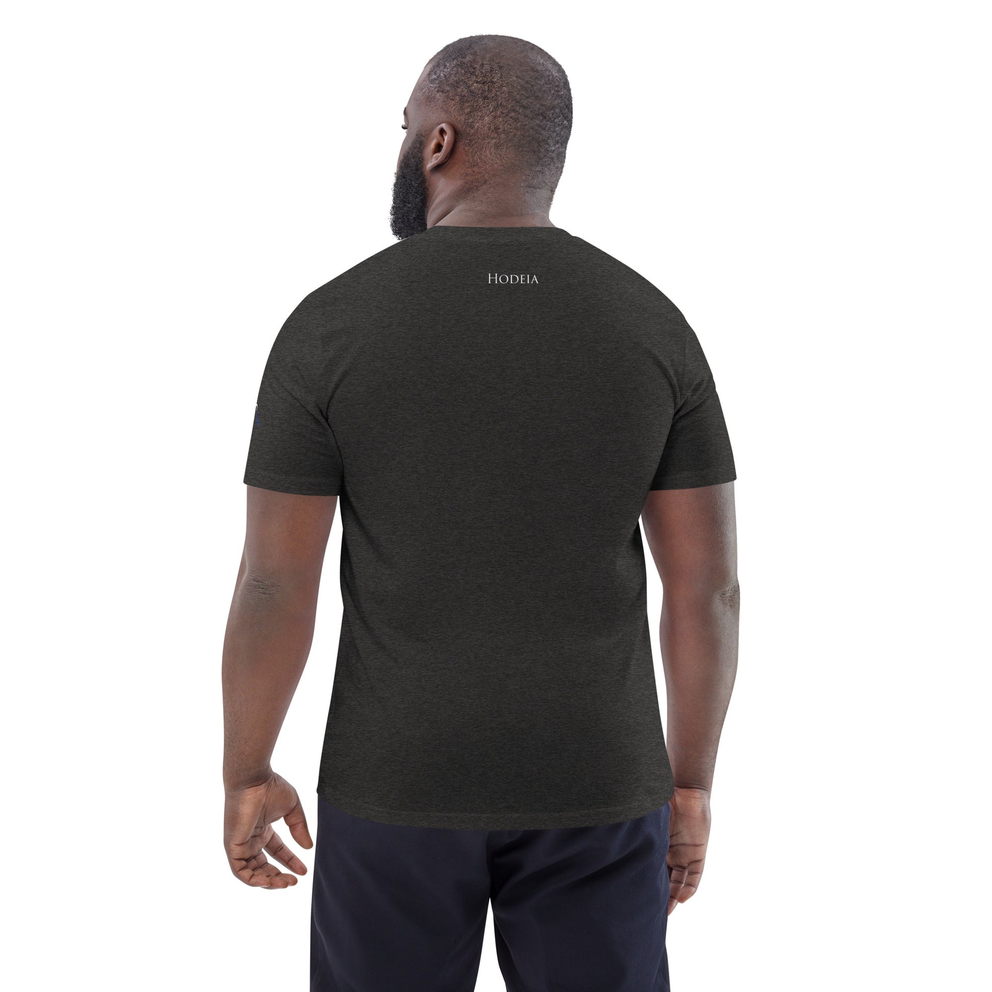 Vue de dos du t-shirt 100% coton biologique Van Bardenas - coloris gris foncé chiné