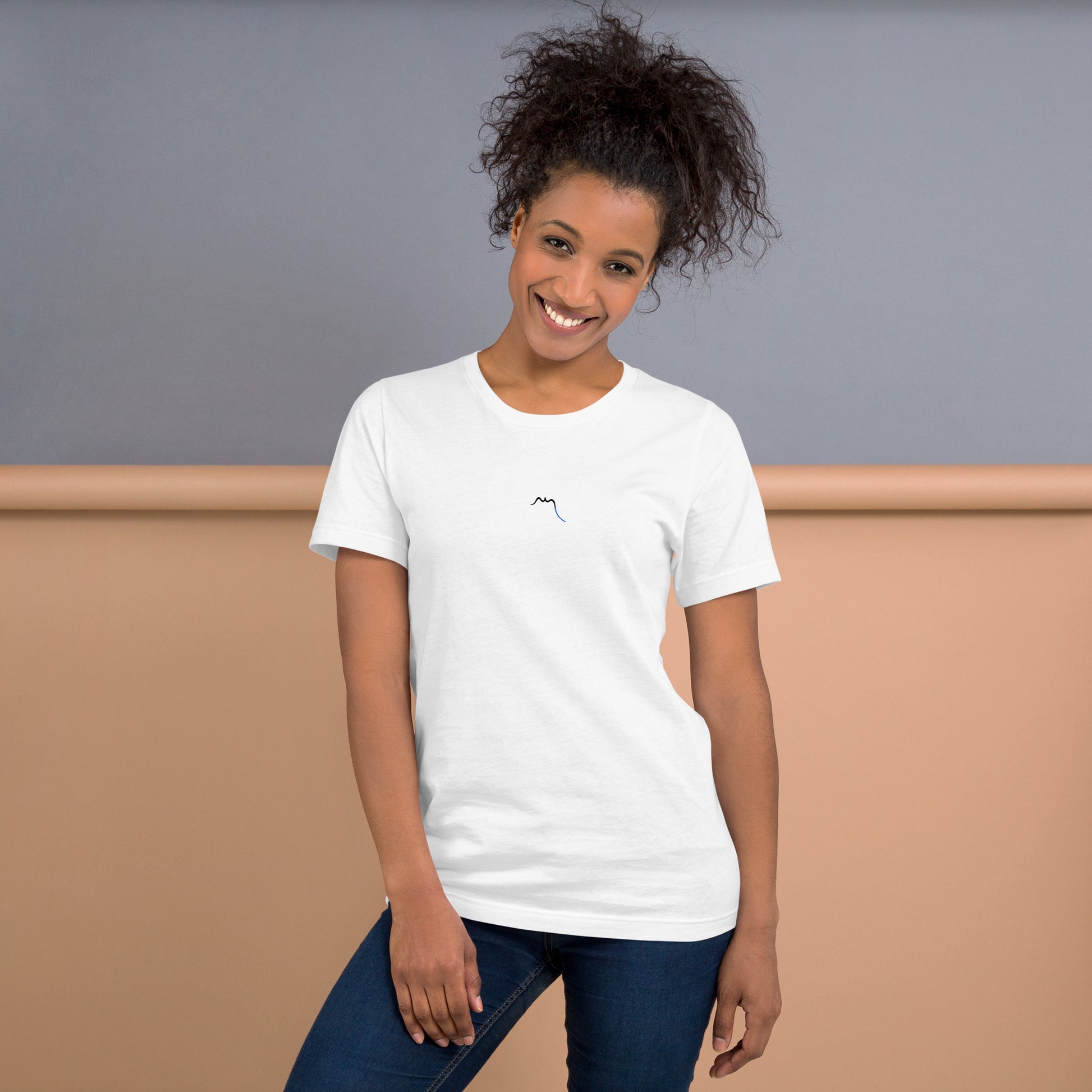 Vue de face du T-shirt Homme/Femme Basic - coloris blanc