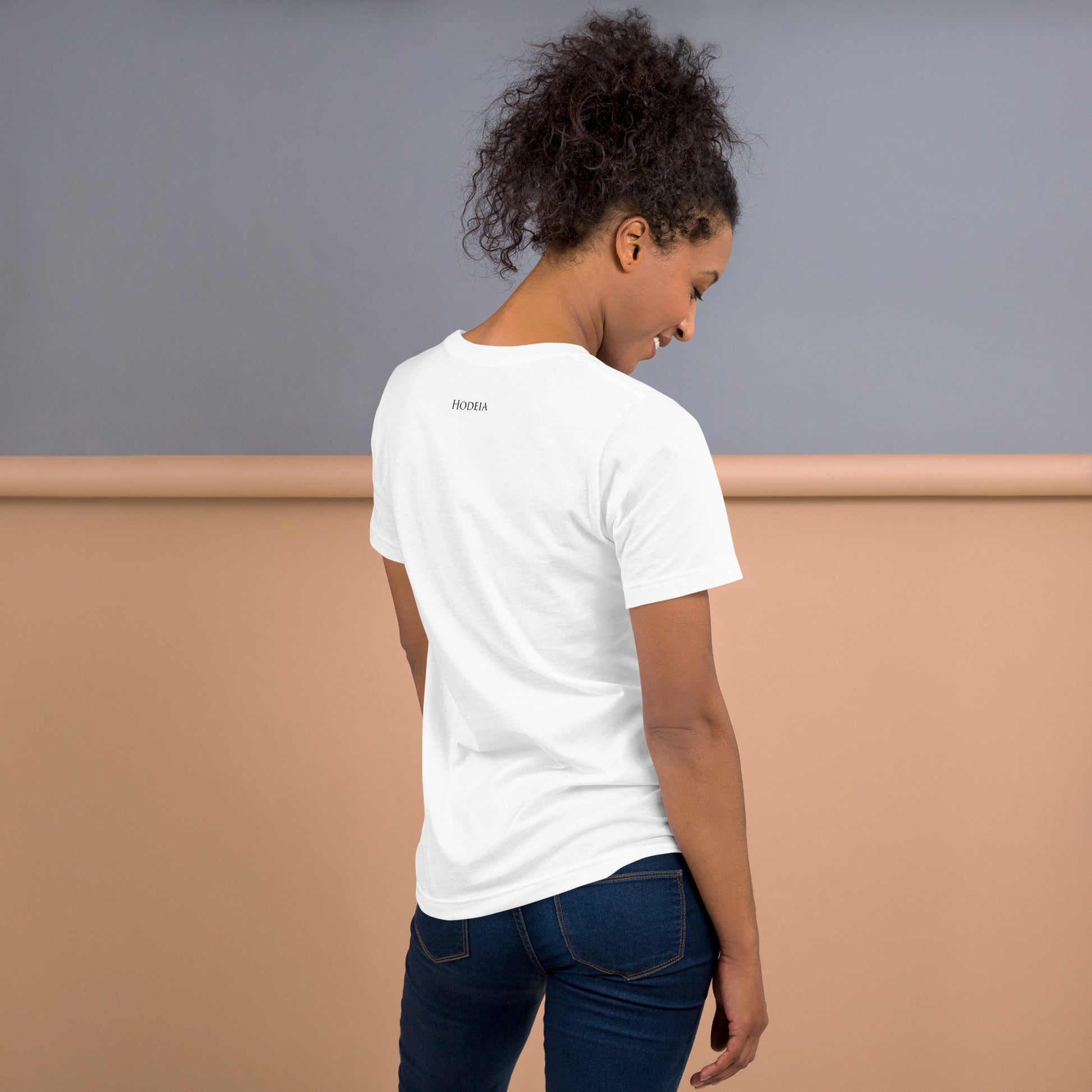 Vue de dos du T-shirt Homme/Femme Basic - coloris blanc