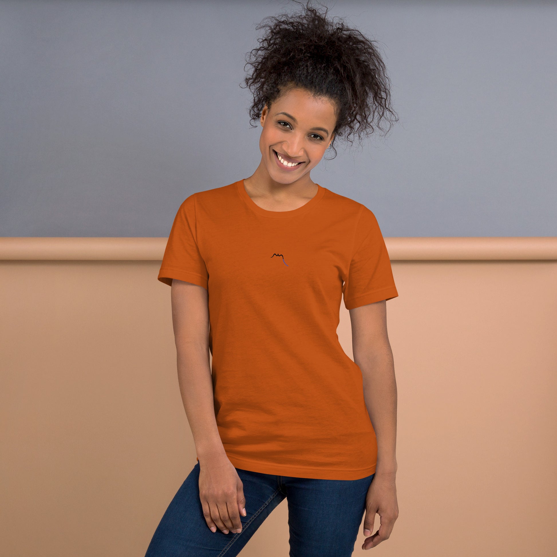 Vue de face du T-shirt Homme/Femme Basic - coloris autumn