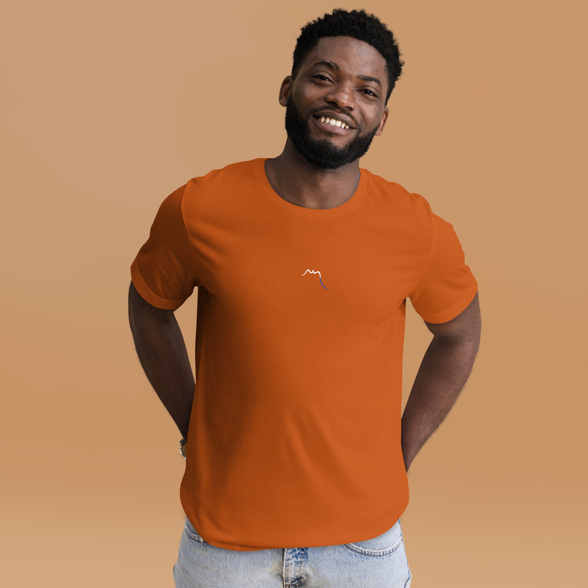 Vue de face du T-shirt Homme/Femme Basic - coloris autumn