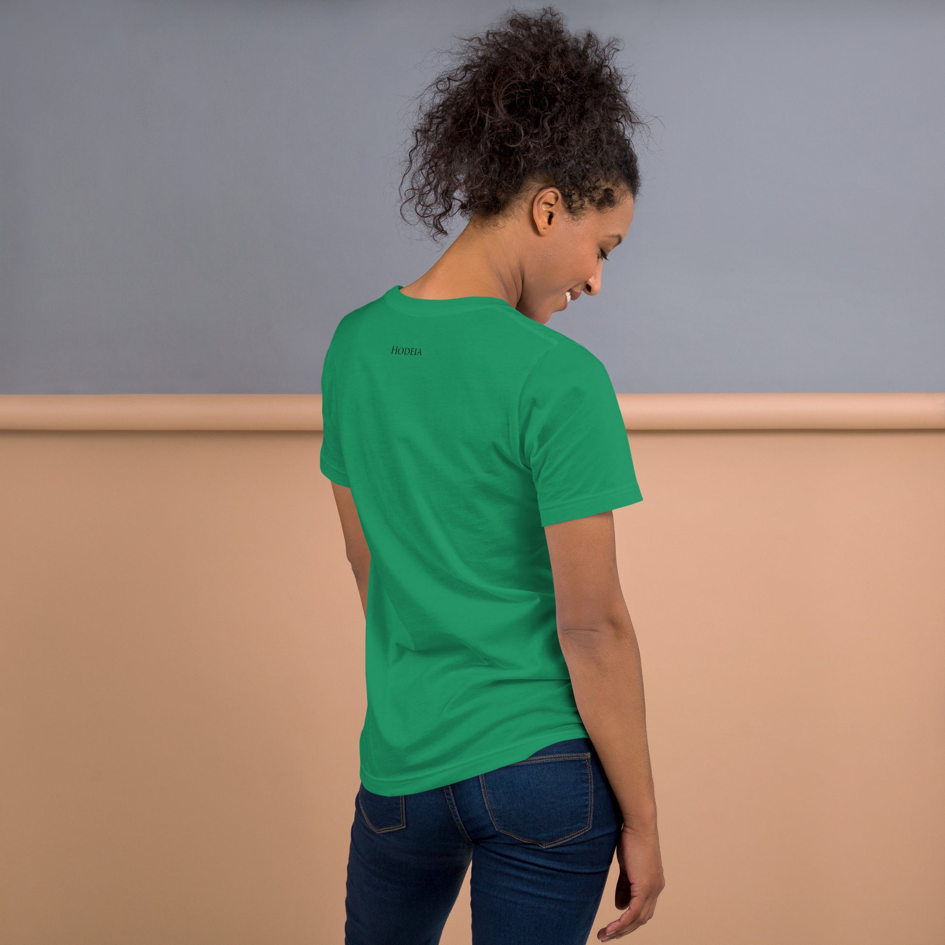 Vue de dos du T-shirt Homme/Femme Basic - coloris vert