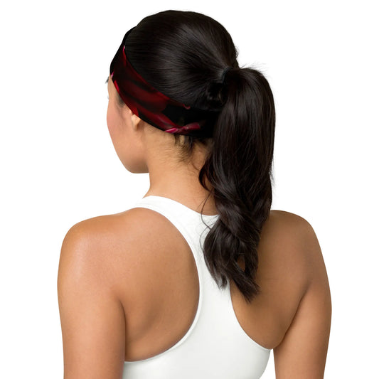 bandeau de tête porté dos motif bariolé ou floral