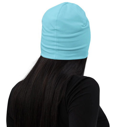 bonnet ttiki porté dos coloris bleu ciel