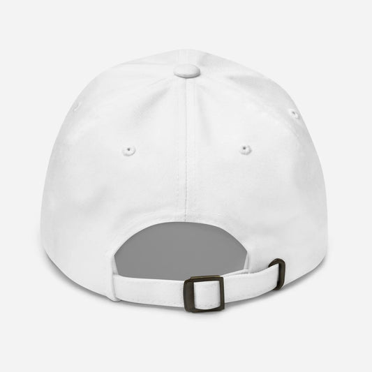 casquette de baseball en sergé de coton réglable dos coloris blanc