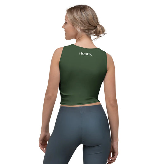 crop top yesa dos coloris vert forêt
