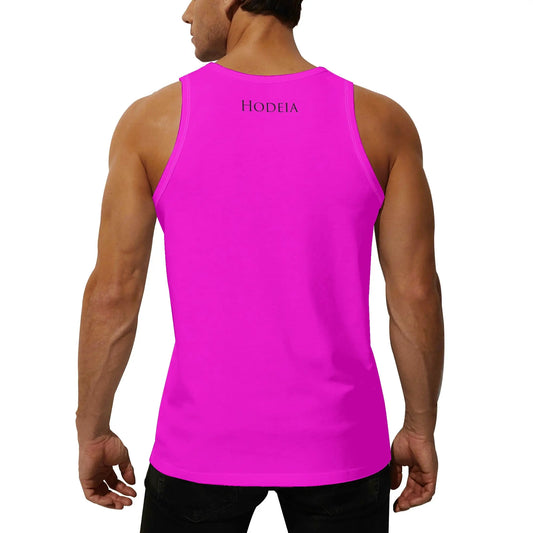 débardeur homme aizkora porté dos coloris rose fuchsia