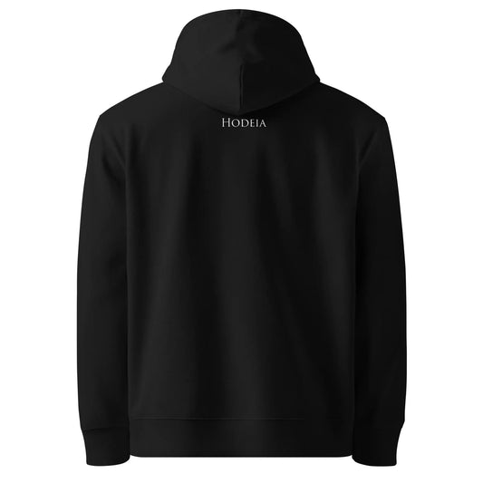hoodie / sweat à capuche en coton bio ekaitza dos coloris noir