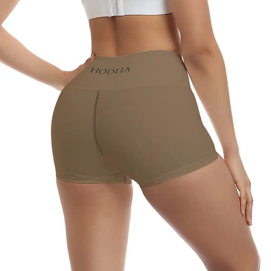 legging short dos coloris brun