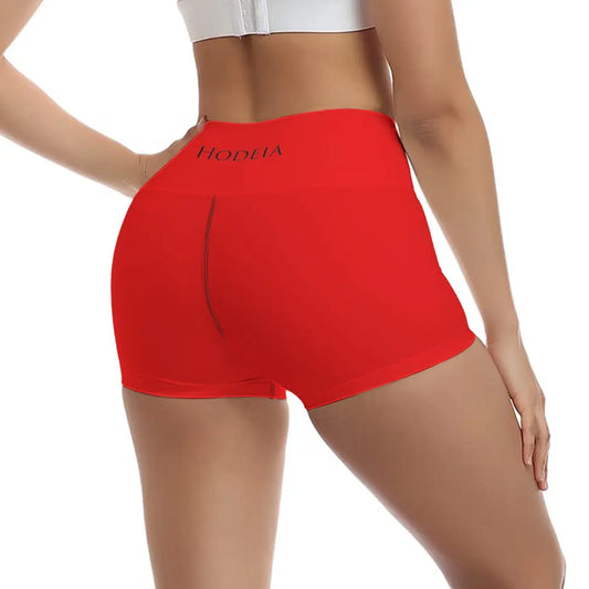 legging short dos coloris rouge