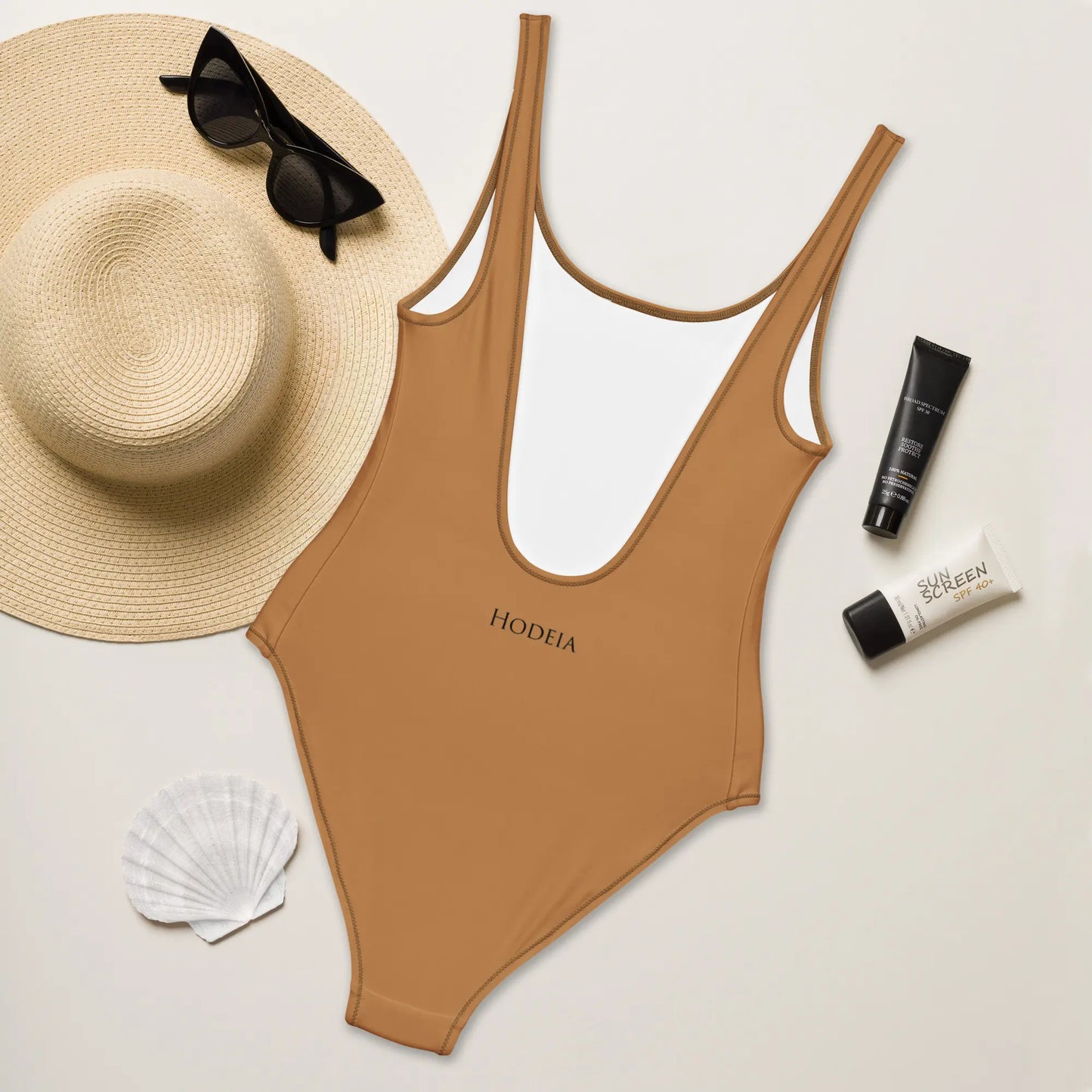 monokini éco-responsable milady dos coloris beige