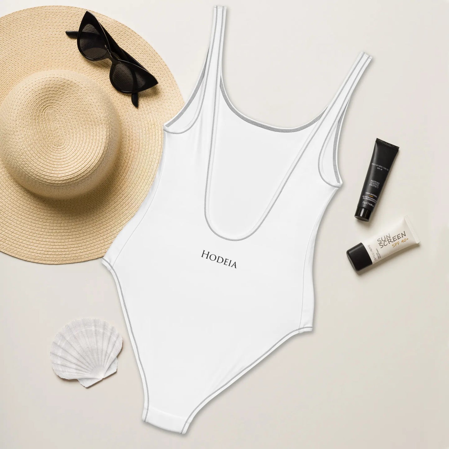 monokini éco-responsable milady dos coloris blanc