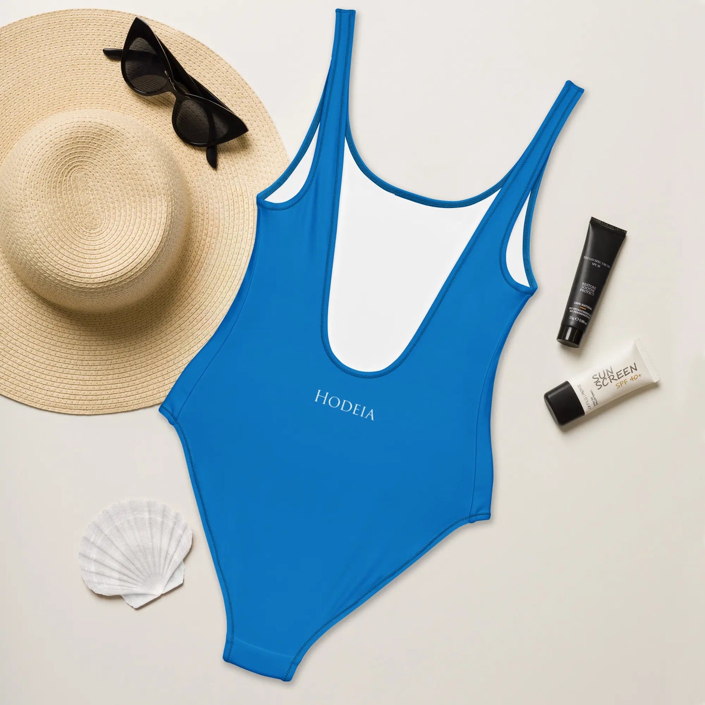 monokini éco-responsable milady dos coloris bleu brillant