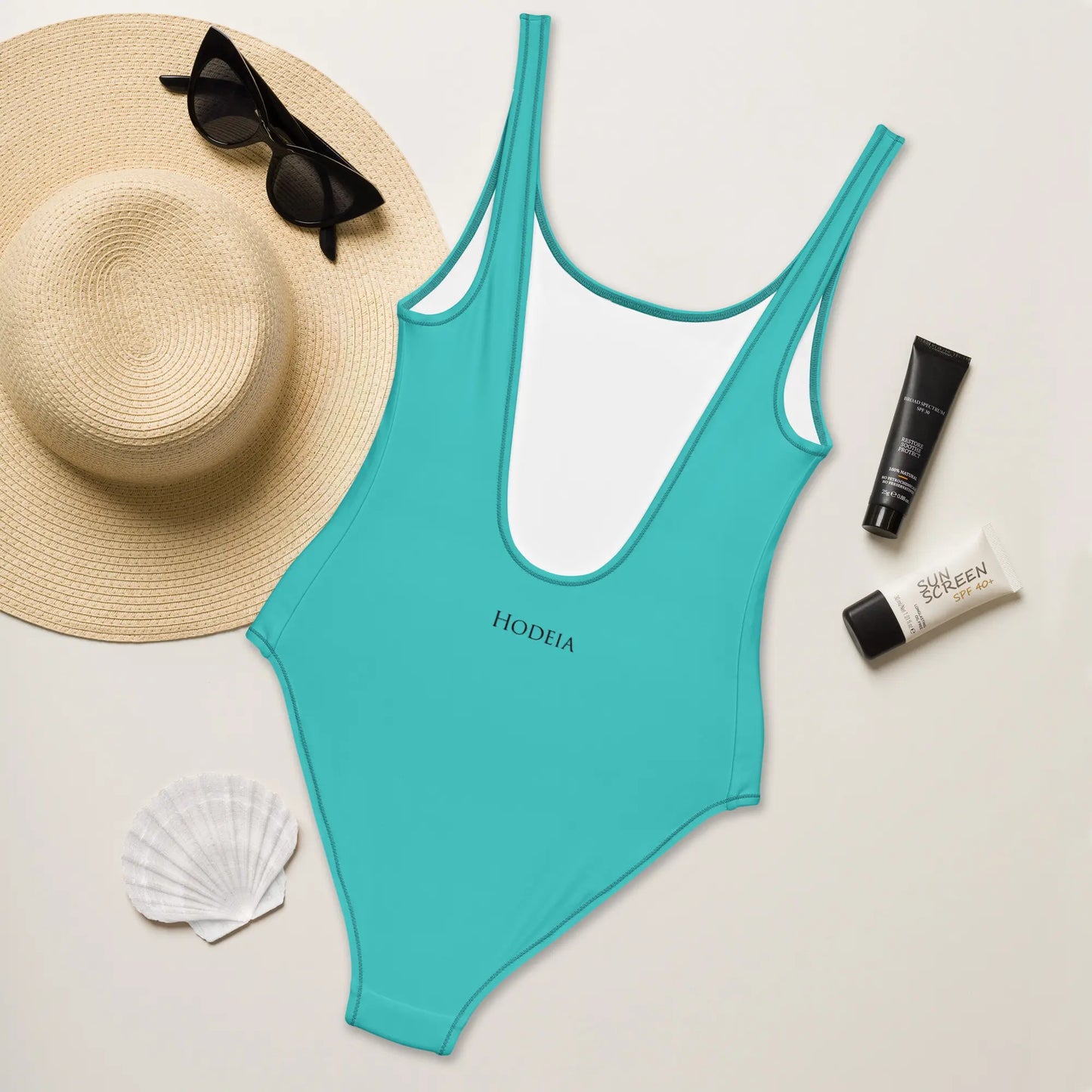 monokini éco-responsable milady dos coloris bleu turquoise