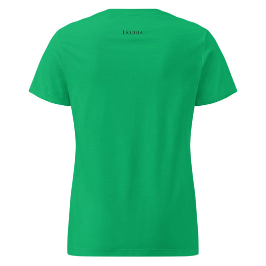 t-shirt coton cintré femme insola dos coloris vert logo noir